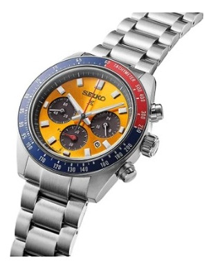 Relógio Seiko Masculino Prospex Speedtime Automatic Ssc947p1 Prateado Azul Dourado