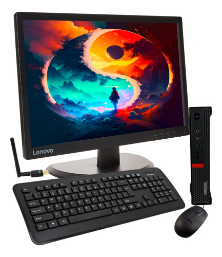Pc Barata Lenovo M720q I3 8va 8gb 1tb Hdd Monitor 19 Wifi (Reacondicionado)