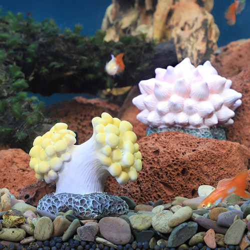 6 Coral Sintético Para Acuarios, Hermosa 6 Piezas