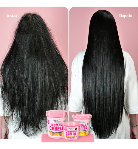 Kit Desmaia Cabelo Com Shampoo, Máscara 200g E Condicionador