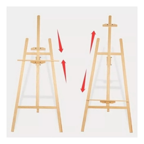 Atril Caballete Ajustable De Madera Para Pintar 70cm