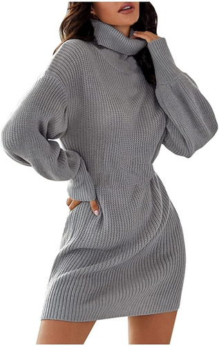 Vestido Invernal Dama Ropa Tejido Mujer Sweater Punto Camisa