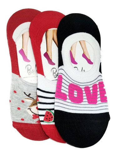 10 Calcetines Protector Invisible Con Estampado Para Dama