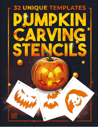 Libro: Pumpkin Carving Stencils: 32 Templates For Making Hal