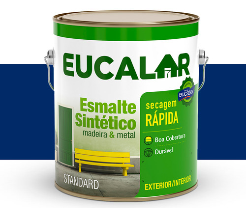 Tinta Esmalte Sintético Eucalar Azul Del Rey 3,6l Eucatex