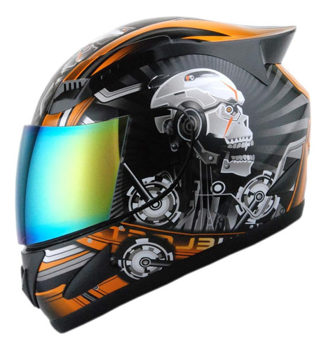 Casco Integral Para Moto 1storm Mechanic Skull -...