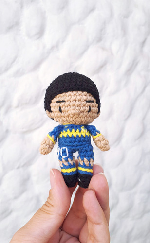 Muñeco Román Riquelme Boca Jrs. Amigurumi Tejido - Pipelino