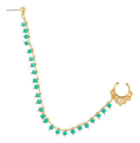 Anillo De Nariz Para Mujer, Pendientes De Nariz, Clip Verde