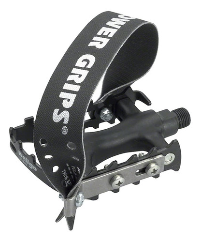 Power Grips Sport Pre-mounted Strap/pedal Kit, Negro
