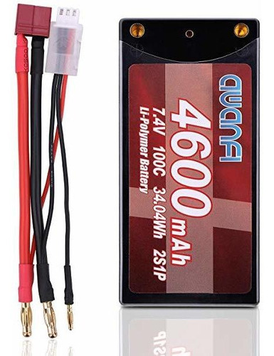 Awanfi 2s Chapo Lipo 7.4v 4600mah Lipo 100c Estuche Con 4 Mm