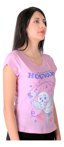 Playera Mujer Moda Camiseta Rosa Harry Potter 58204851