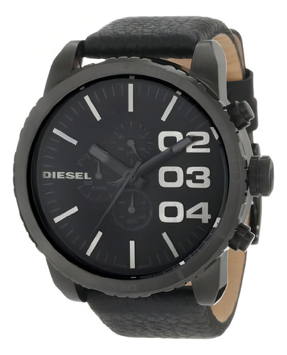 Relógio De Pulso Diesel Dz4216, Para Masculino, Com Correia De Couro Cor Preto