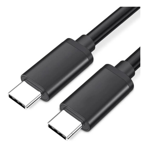 Cable de datos USB-C de doble clavija tipo C para Motorola, color negro, 1 m