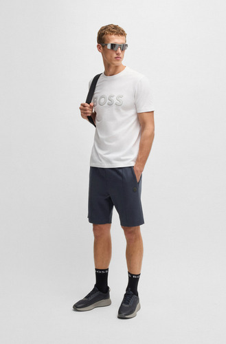 Shorts Para Hombre Boss De Algodón Con Estampado Double B