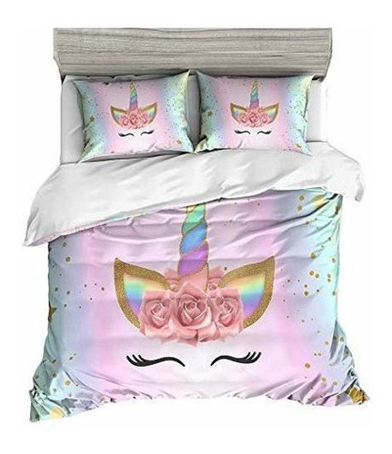 Adasmile A Y S Girls Unicorn Duvet Cover Set Ropa De Cama De