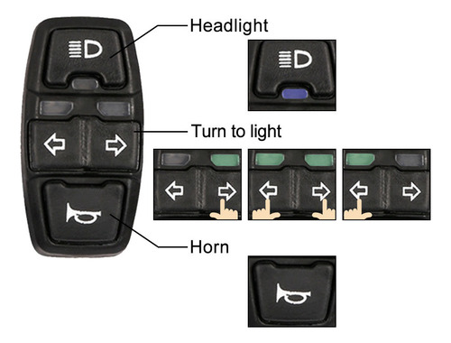 Enciende Y Apaga La Moto Con 3 Luces Delanteras