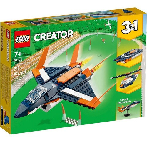 LEGO Creator 3 em 1 Supersonic-jet 31126 Número de peças 215