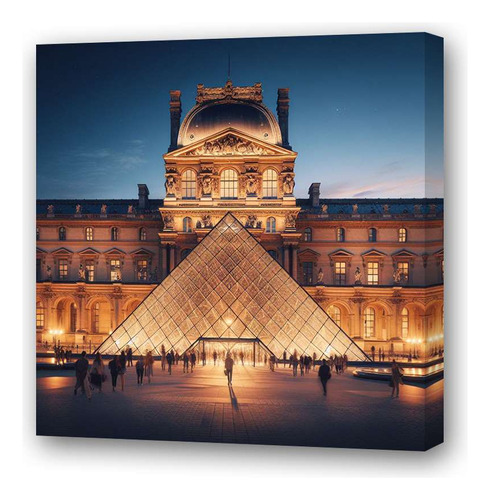 Cuadro 20x20cm Museo Del Louvre Arte Monumental Paris M2