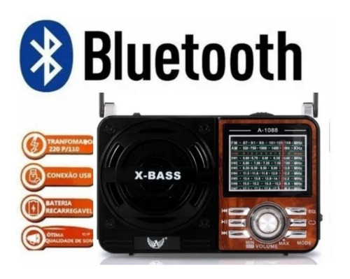 Imagem 9 de 9 de Radio Antigo Retro Vintage Fm Am Usb Sd Bateria Promoção