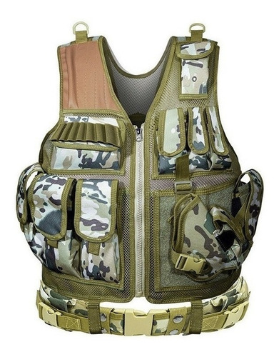 Chaleco Táctico Paintball Airsoft Bolsos Remmovibles B [u]