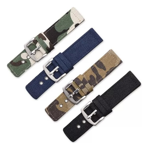 Correa De Canva Lona Compatible Con Fossil Gen 5e 42mm 18mm