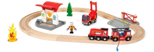 Brio 33815 Set De Bomberos De Rescate | Juego De Juguetes De