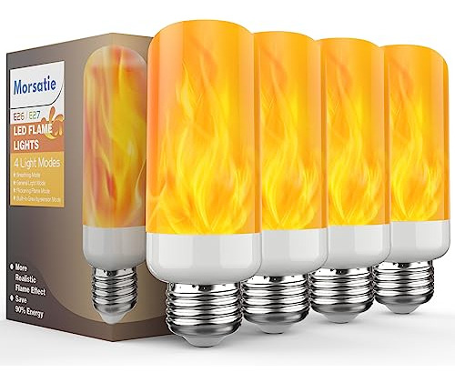 Upgraded Led Flame Light Bulbs, 4 Modes Flickerin...