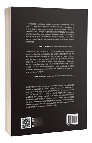 Livro Lições De Liderança De Spurgeon | Larry J. Michael