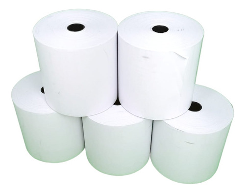 5 Rollos Papel Termico 80x80 Mm Post Caja Impresoras