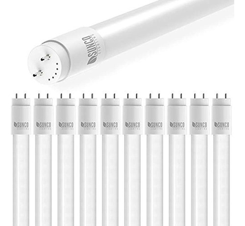 Sunco Lighting 10 Pack T8 Frosted Lampara De Tubo Led Luz 4