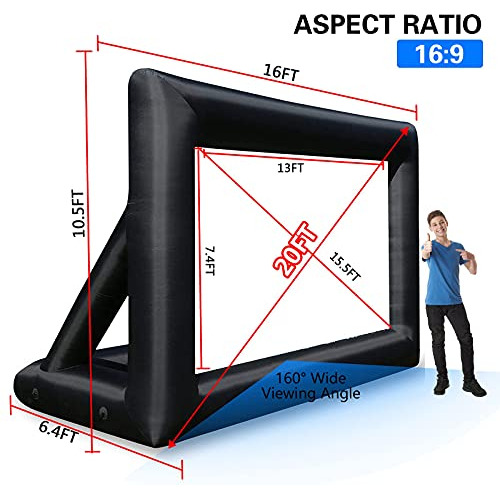 Proj De Teatro Inflable Gzkyylegs De 20 Pies Para Exteriores