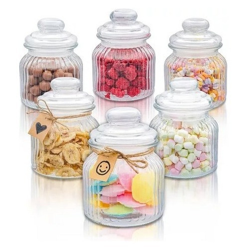 Frasco Caramelera Vidrio Bomboneras Souvenir 15 Candy 700ml