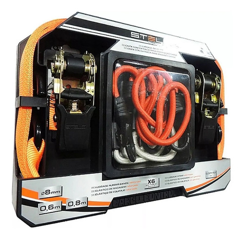 Imagem 5 de 6 de Cinta Para Amarração De Carga 25mm X 4,5m Com Catraca Stels