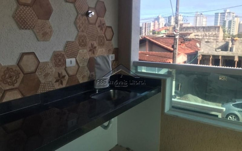 Imagem 11 de 15 de Casa Nova Com Sacada Gourmet Na Vila Caiçara Em Praia Grande - Sp