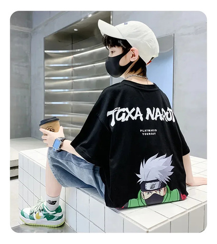 Camiseta Casual Con Estampado De Dibujos Animados De Verano