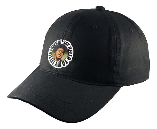 Gorra Clasica Algodón Negra Scarface Cara Cortada R14