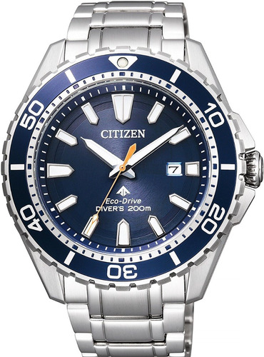 Relógio Masculino Citizen Bn0191-55l Diver Eco Drive Azul