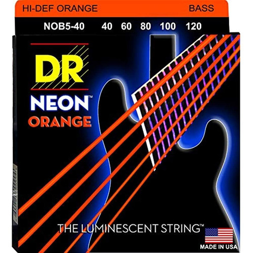 Dr Cuerdas Nob5  40 Con Revestimiento De Niquel Bajo De 5 C