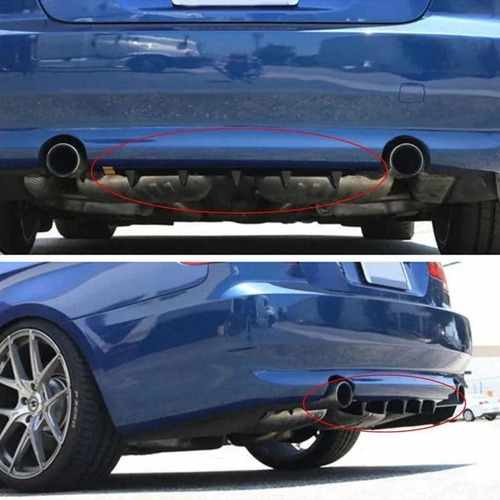 Imagen 2 de 6 de Difusor Trasero Universal Aletas Auto Spoiler Bumper Tuning