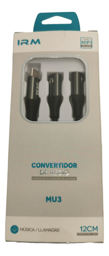 Adaptador Tipo C Doble Para Audio Y Carga Irm Mu3