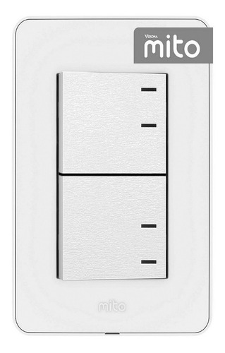 Imagen 1 de 5 de Llave Teclon Doble Combinado Jeluz Mito Borde Blanco Negro
