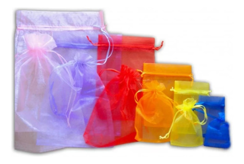 Bolsa Organza Tul 12x17 X20 U Variedad De Colores Souvenir