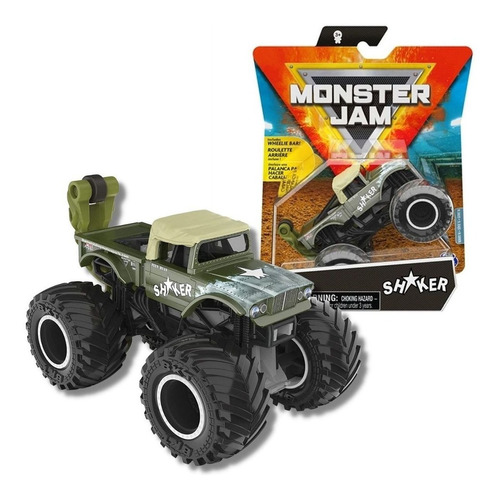 Monster Jam Truck Carro Shaker Wheelie Bar Escala 1:64 Sunny
