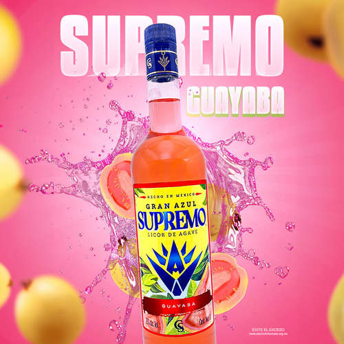 Paquete De 3 Licor Gran Azul Supremo Guayaba 1 L