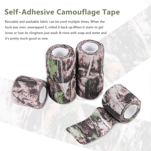Cinta De Camuflaje Adhesiva, Vendaje Elástico De Camuflaje,