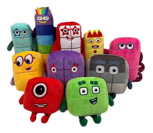 10pcs Numberblocks Peluche Muñeca Juguete Cumpleaño Regalo