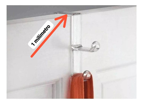 Gancho Duplo Para Porta Sem Furo Pratic Fix - Cristal Bolsas