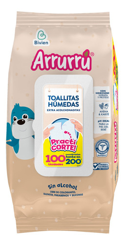 Toallitas Arrurru Avena & Karite Pr - Unidad a $141