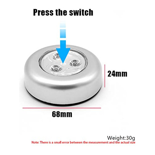 3 Pack Led Battery-powered Touch Night Light Stick Tap ...