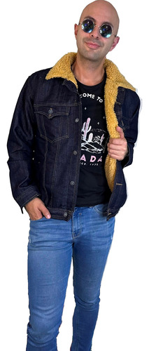 Espectacular Chaqueta Jean Forro Ovejero 100% Producto Colombiano Calidad De Exportacion